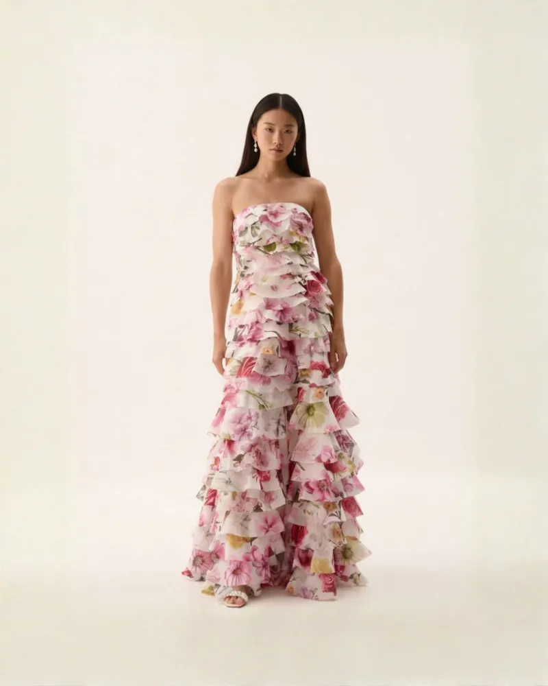 Fleur Pleated Gown