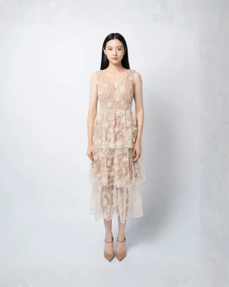 Flower Midi Dress