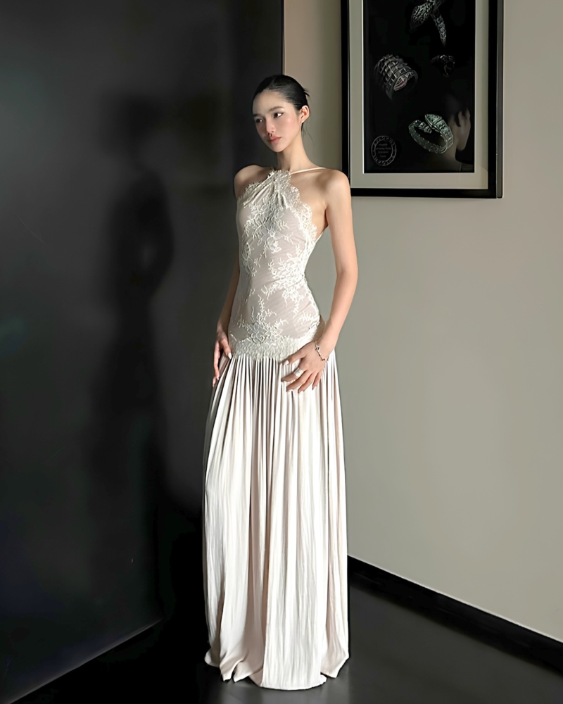 Grey Lace Dress