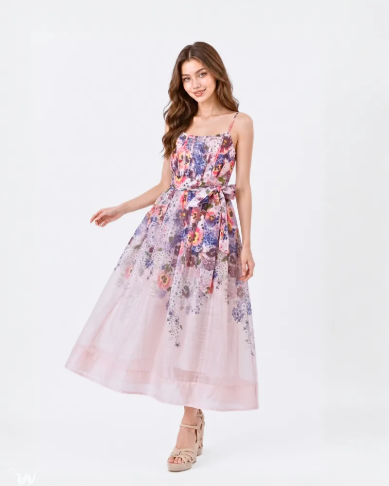 Purple Floral Dress
