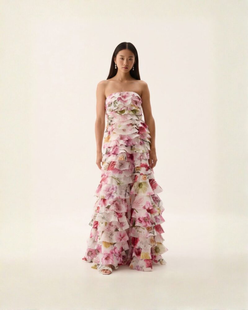 Fleur Pleated Gown