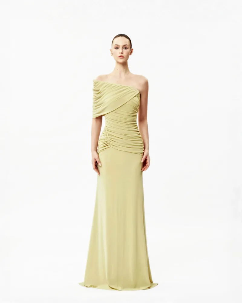 Ruched Pleated Dress